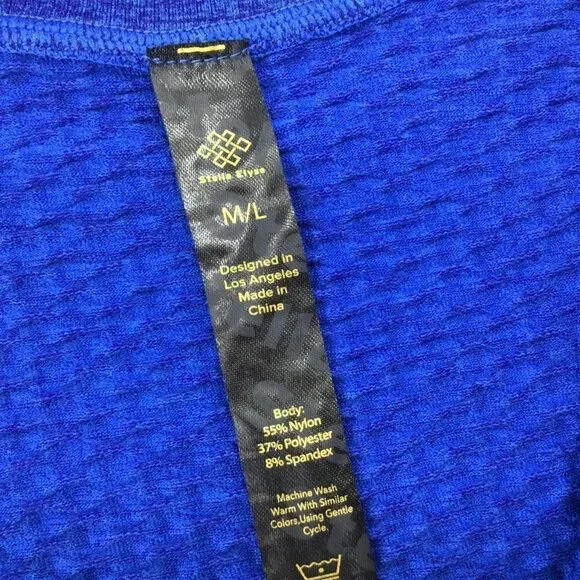 Stella Elyse Active Athletic Jacket Royal Blue Lightweight M/L Full Zip Stretch - Picture 11 of 11